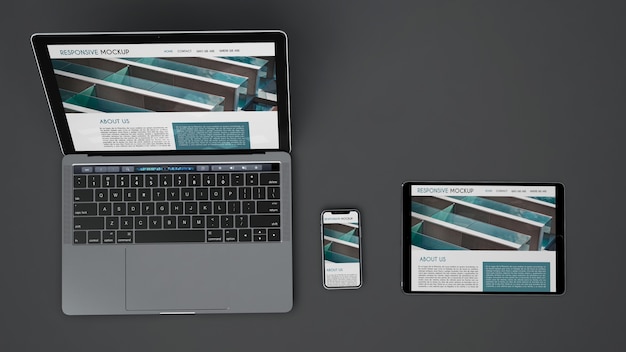 PSD mockup of electronic devices