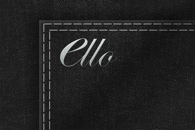 PSD mockup embroidered jeans