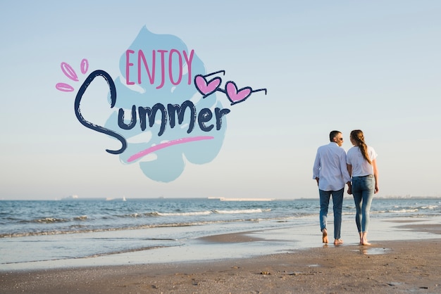 mockup enjoy summer couple