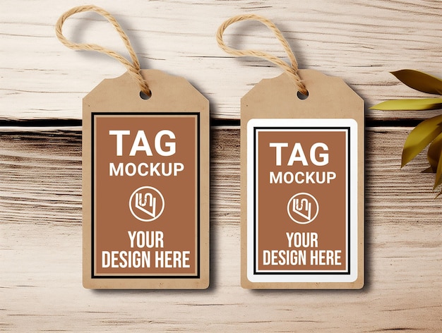 PSD mockup etykiety tagu psd