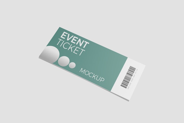 PSD mockup of an event ticket isolated