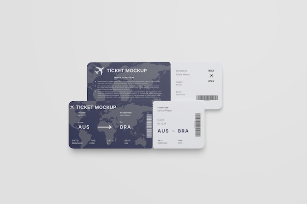 mockup of an event ticket