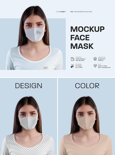 Mockup face mask design