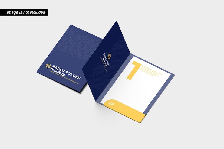 PSD mockup folderu papierowego