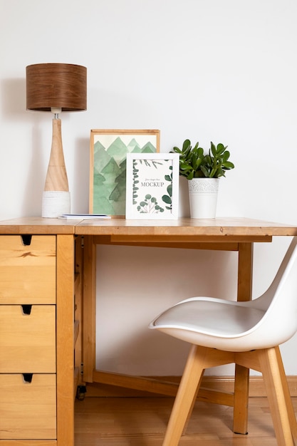 mockup frame on desk