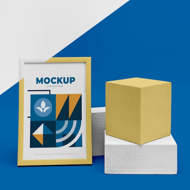 PSD mockup frame op bureau