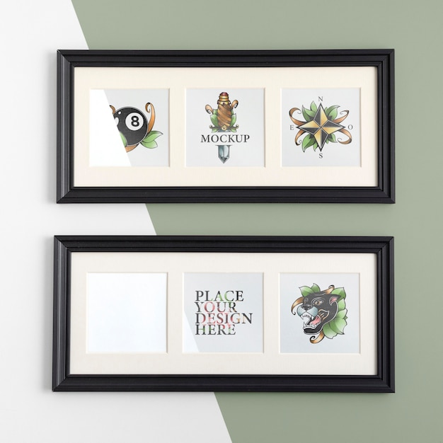 PSD mockup frame op de muur