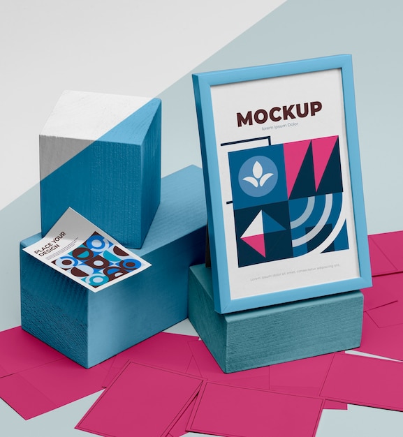 PSD mockup frame on table