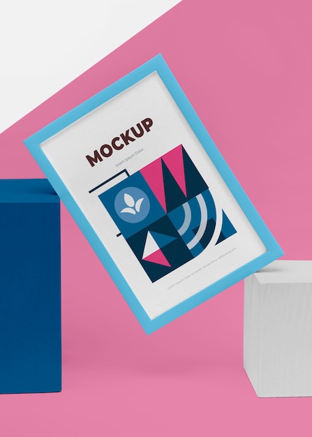 Mockup frame on table