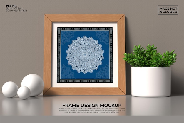 Modello di cornice mockup facile da modificare con photoshop