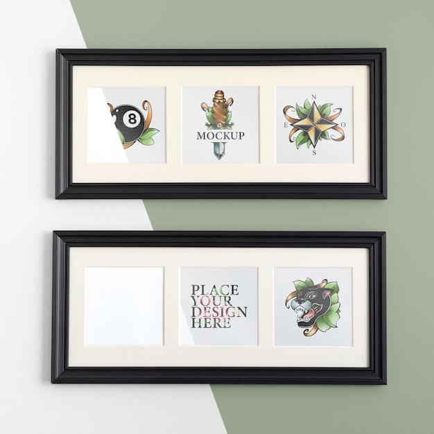 mockup frame on wall