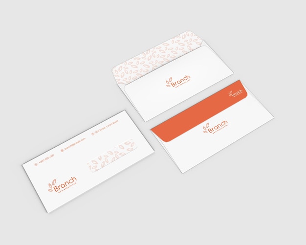 Mockup gałęzi koperty