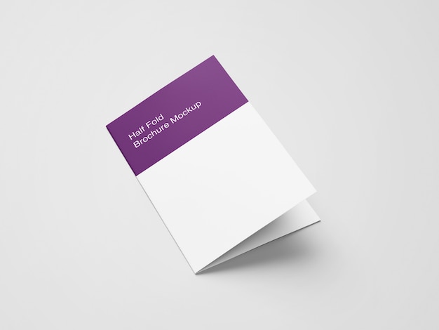 Mockup of half fold brochure