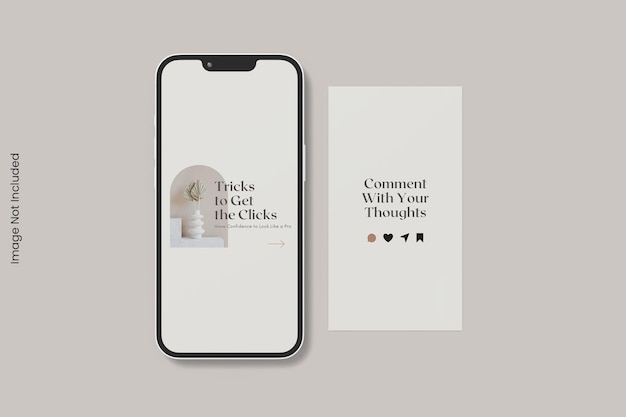 Mockup historii na Instagramie