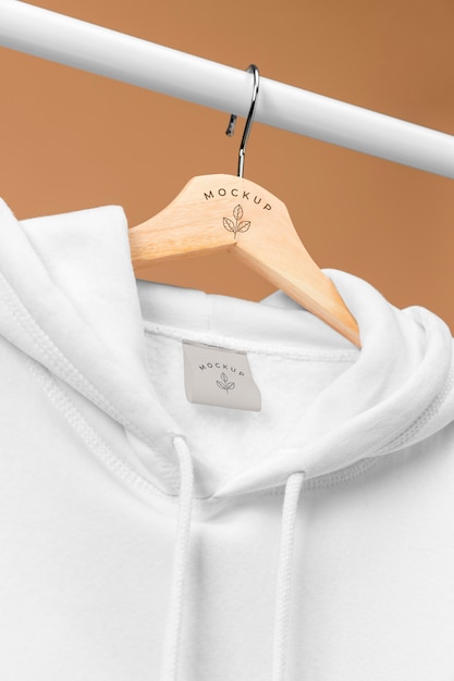 PSD mockup hoodie close up