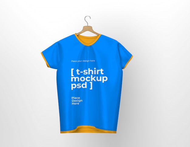 mockup of isolated t-shirt front view