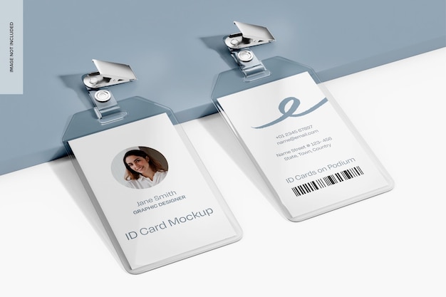 Mockup kart identyfikacyjnych firmy