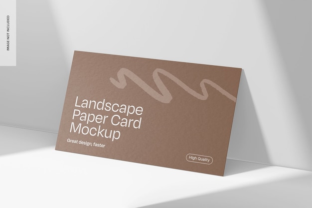 Mockup kart papierowych z krajobrazem