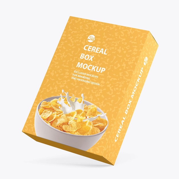 Mockup konstrukcji pudełka zbożowego
