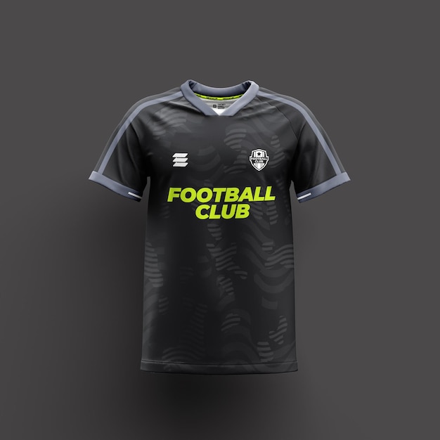 Mockup koszulki czarnego klubu piłkarskiego