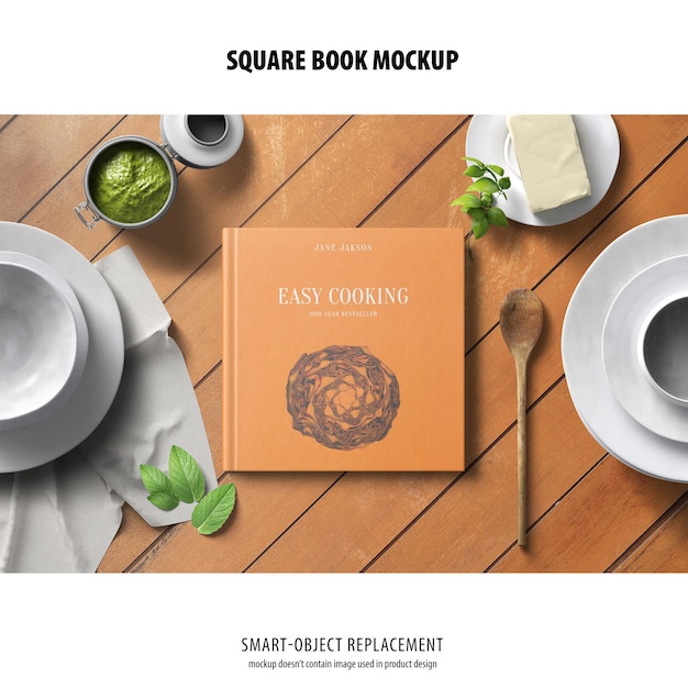 Mockup książki kwadratowej