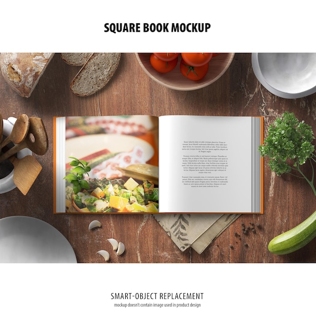 Mockup książki kwadratowej
