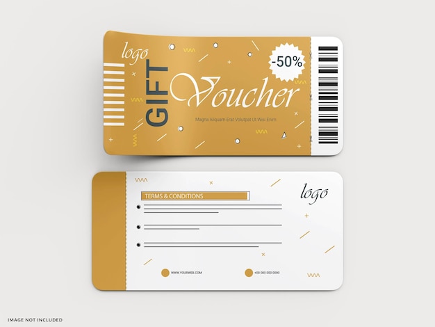 Mockup kuponu podarunkowego