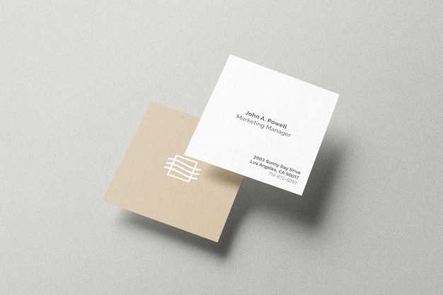 Mockup kwadratowej karty