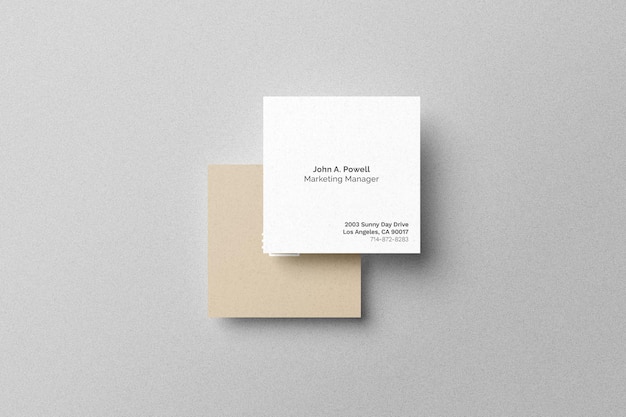 Mockup kwadratowej karty