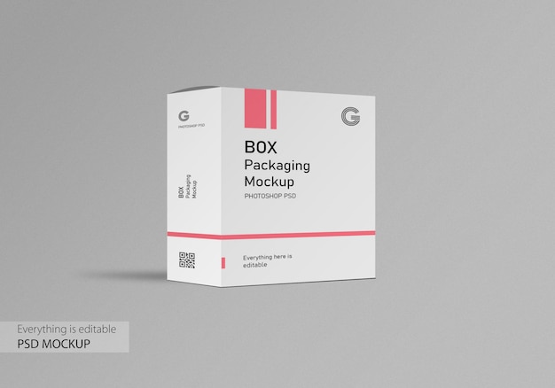 Mockup kwadratowej skrzynki