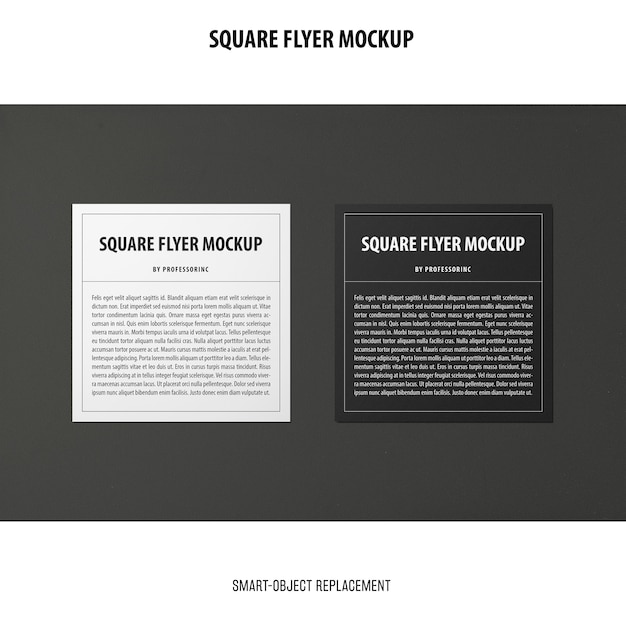 Mockup kwadratowej ulotki