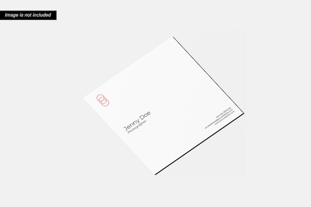 Mockup kwadratowej wizytówki