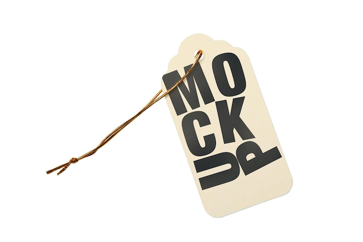 PSD mockup label