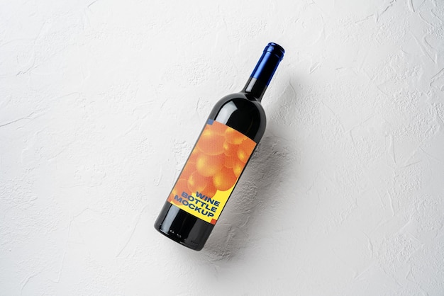 Mockup labels for a bottle of red wine on a white background