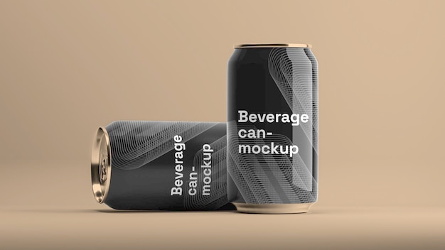 PSD mockup latas refresco