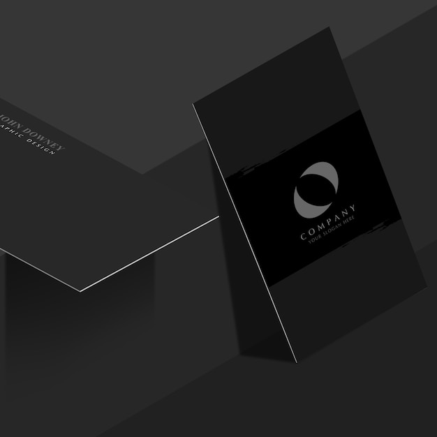 PSD mockup of leaning business card