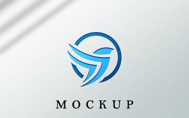 Mockup logo effect logo mockup elegant