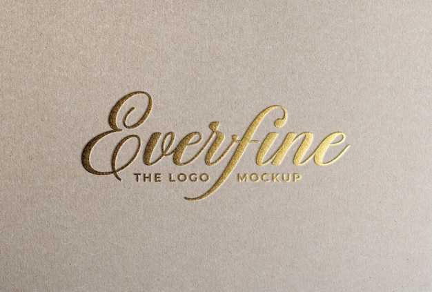 Mockup logo met goudfolie-effect