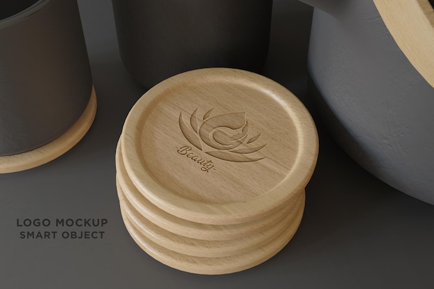 Mockup-logo met houten onderzetters-2