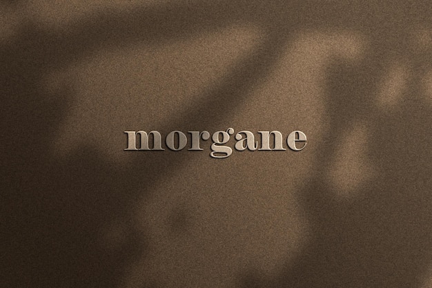 Mockup logo na papierze z cieniem