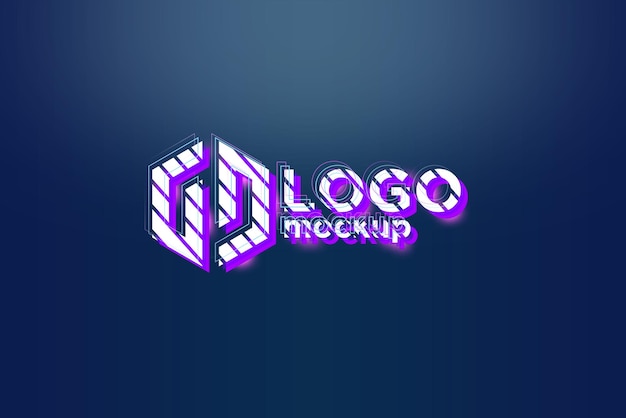 Mockup logo pasków 3D Mockup znaku szablonu