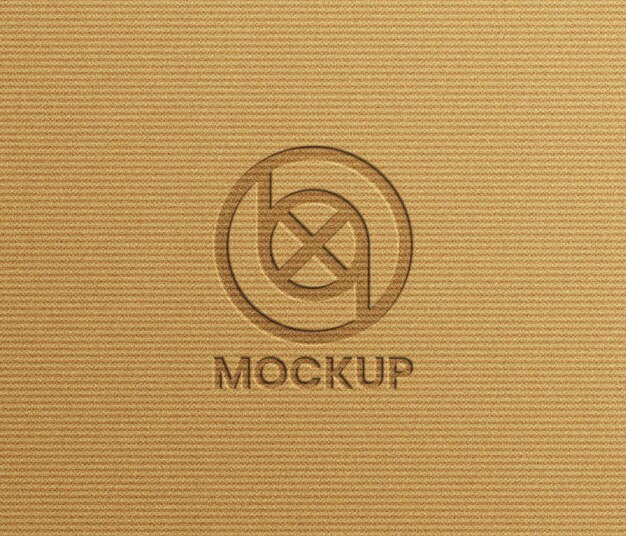 PSD mockup logo psd na papierze kraft