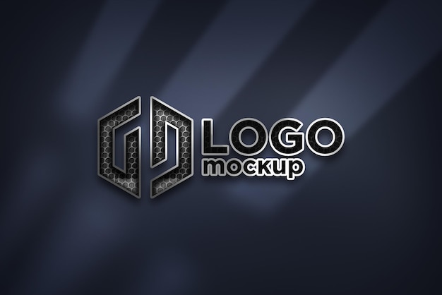 Mockup logo siatki 3D Mockup znaku szablon