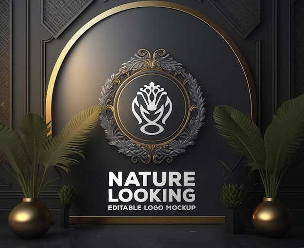 PSD mockup logo the luxury circle