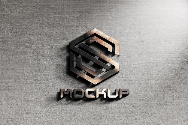 Mockup logo w stylu 3D
