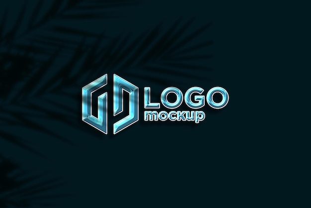 Mockup logo z tworzywa sztucznego Mockup 3D Mockup znaku szablon