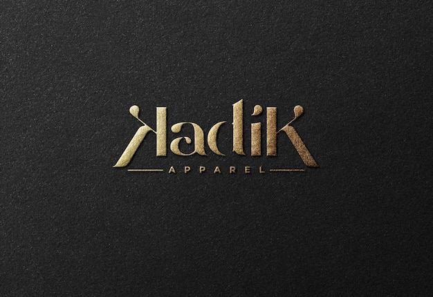 Mockup logo złota odzieży