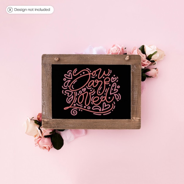 mockup love lettering