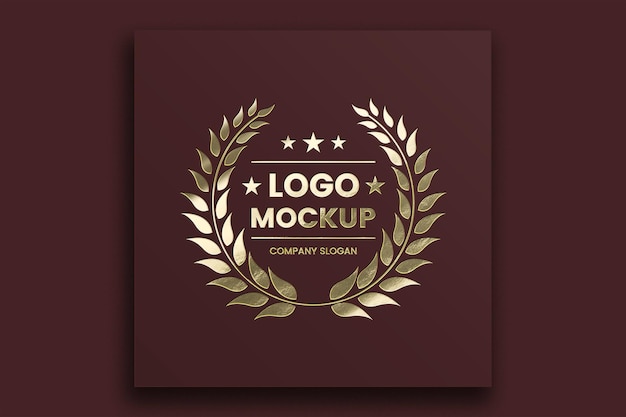 PSD mockup luksusowego logo