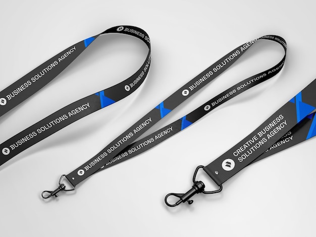 Mockup Marki Posiadacza Karty Identyfikacyjnej Lanyard